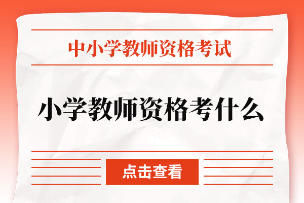 小学教师资格考什么