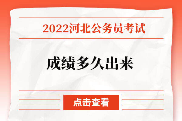 河北省考2022年成绩