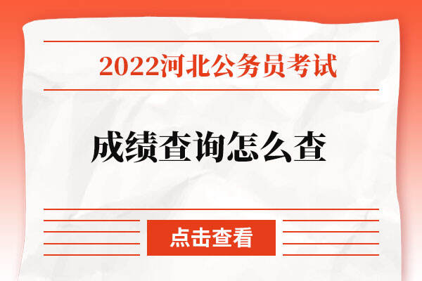 河北省考2022年成绩查询