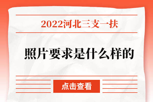 2022河北省三支一扶照片要求是什么样