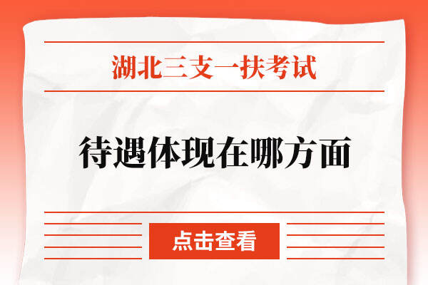 湖北省三支一扶待遇体现在哪方面