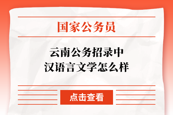 云南公务招录中汉语言文学怎么样